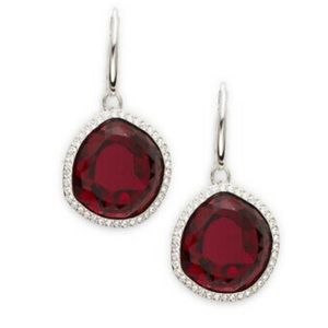 Swarovski Breeze Ruby Red Earrings Retired